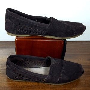 Skechers Luxe Bobs Womens Size 9 Boho Crown Brown Suede Moccasin Comfort Shoes